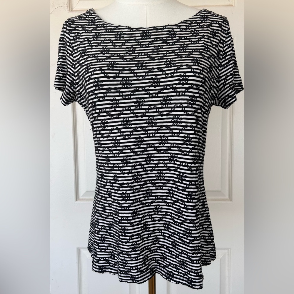 Postmark by Anthropologie Boatneck Short Sleeved Top Size Small‎